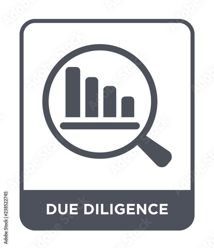 due diligence icon vector