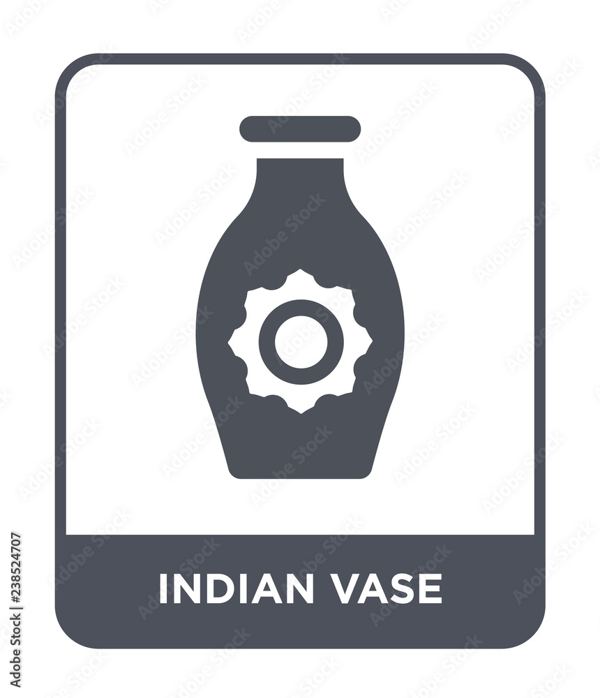 indian vase icon vector