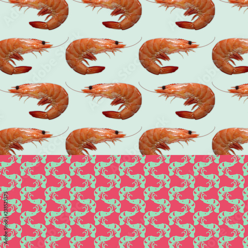 Patterned Background - Pink Shrimp
