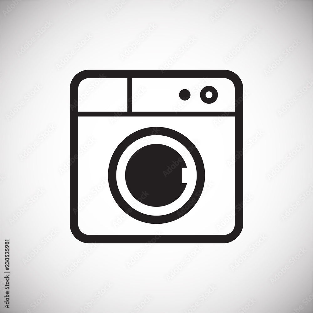 Washing machine icon on white background for graphic and web design, Modern simple vector sign. Internet concept. Trendy symbol for website design web button or mobile app