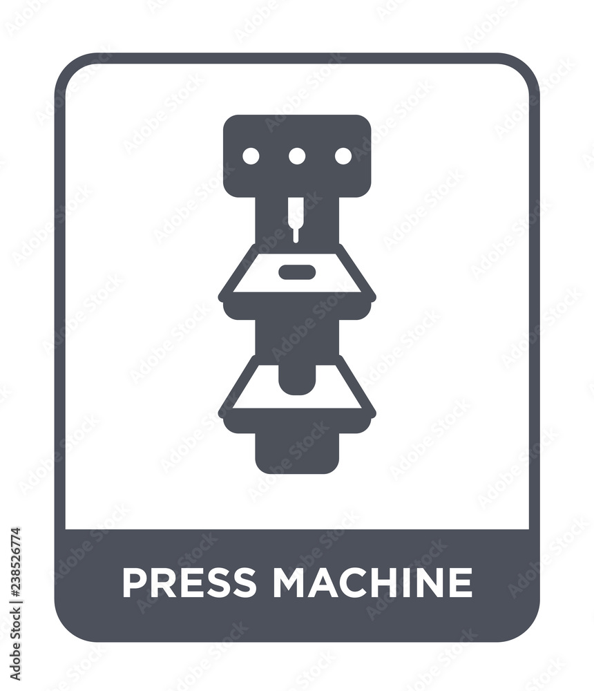 press machine icon vector