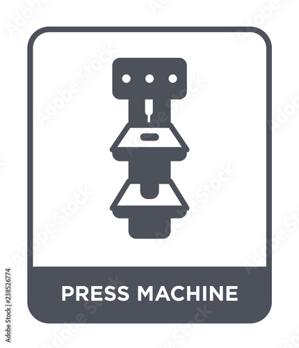 press machine icon vector