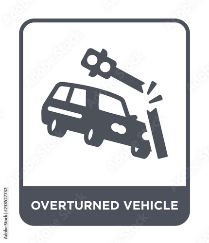 overturned vehicle icon vector