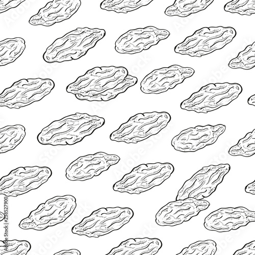 Raisin. Sketch. Background, wallpaper, seamless, texture. Solid