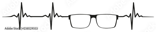 Glasses heartbeat #isoliert #vektor - Brille Herzschlag