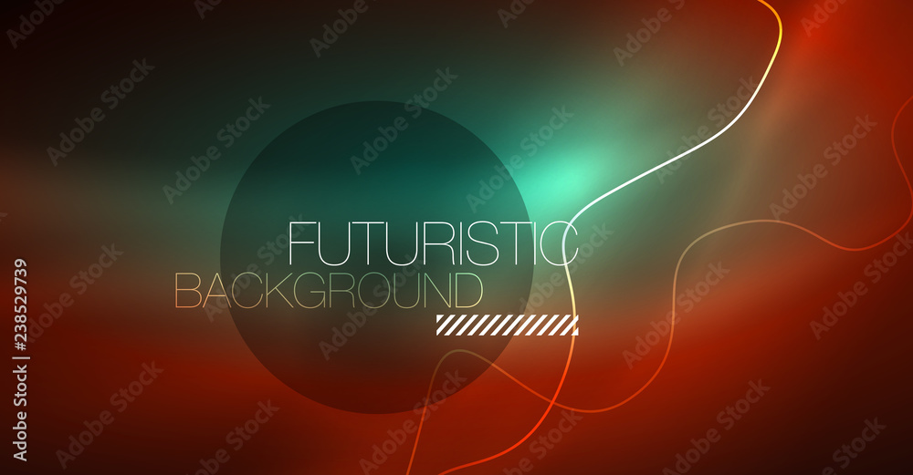 Neon lines wave background. Abstract composition Neon lines wave background. Abstract composition