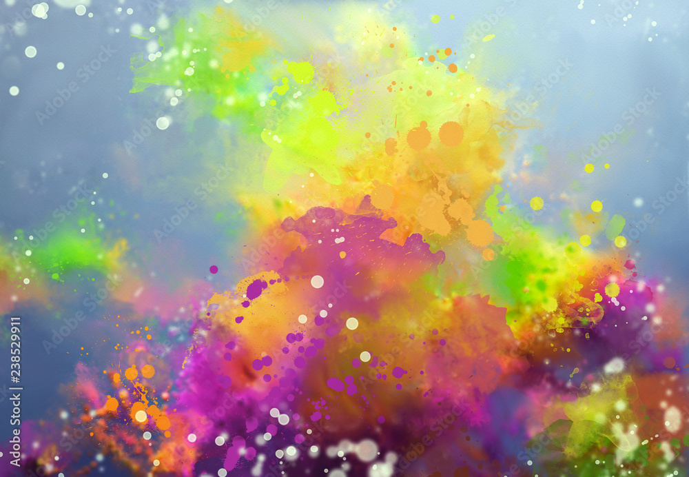 Fototapeta premium bright Abstract watercolor drawing on a paper image