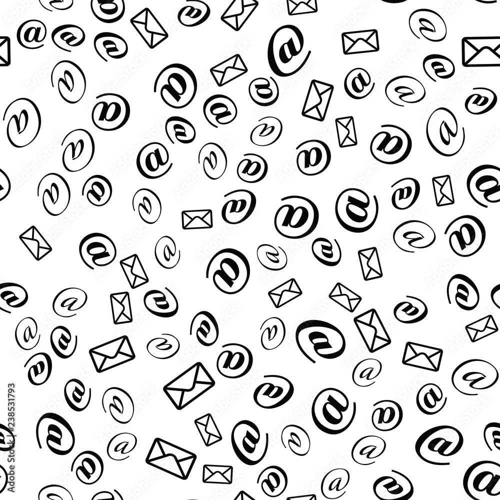 E-mail and letter. Seamless vector EPS 10 pattern E-mail and letter. Seamless vector EPS 10 pattern