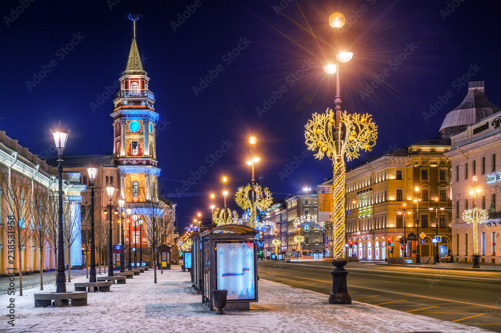 Новый год на Невском проспекте Christmas decorations on Nevsky Prospect
