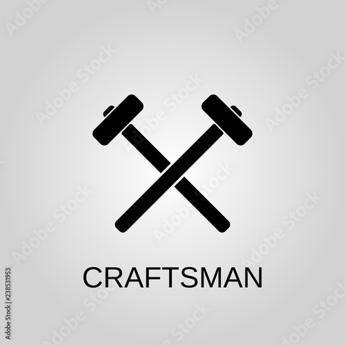 Craftsman icon. Craftsman concept symbol design. Stock - Vector illustration can be used for web.