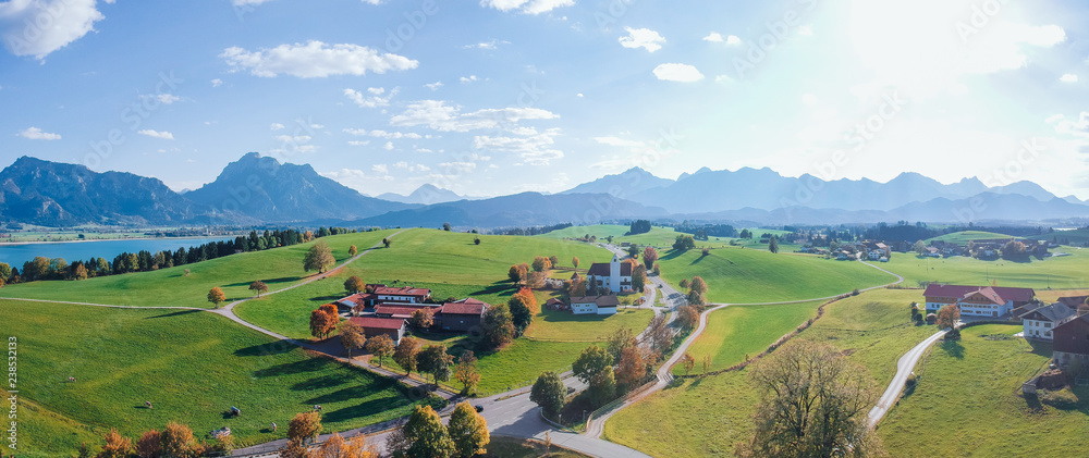 Bavarian Alps around Neuschwanstein castle