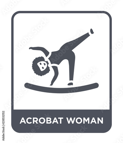 acrobat woman icon vector