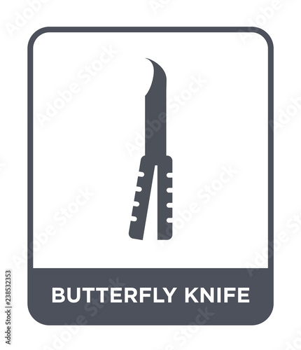 butterfly knife icon vector