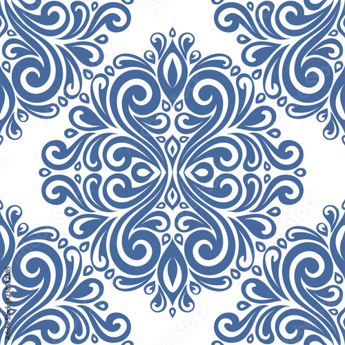 Vintage vector seamless pattern  wallpaper. Elegant classic texture. Luxury ornament. Royal  Victorian  Baroque elements. Great for fabric and textile  wallpaper  or any desired idea.