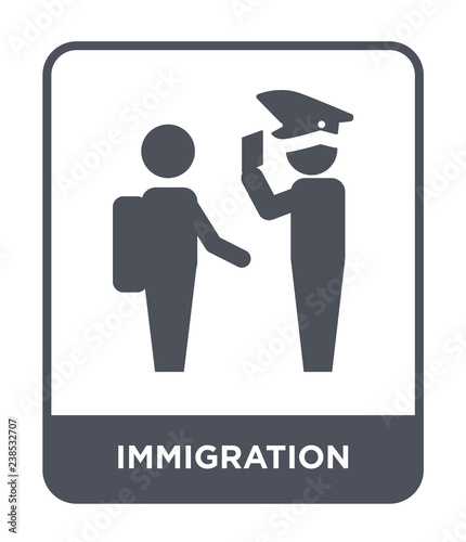 immigration icon vector