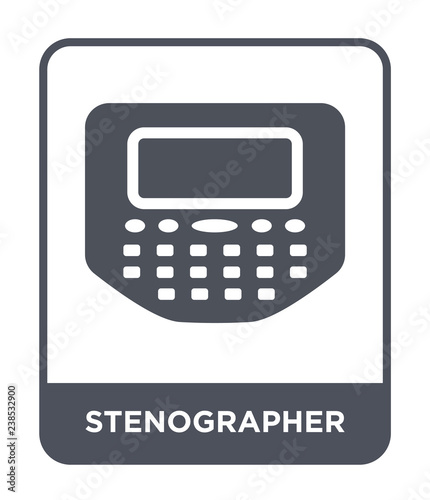 stenographer icon vector