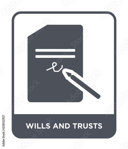 wills and trusts icon vector