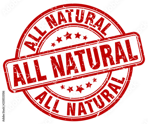 all natural red grunge stamp