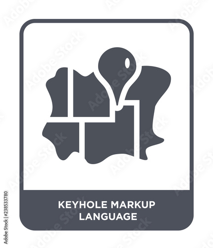 keyhole markup language icon vector photo