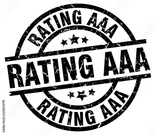 rating aaa round grunge black stamp