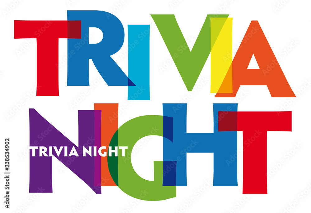 Obraz premium Trivia Night - vector of stylized colorful font