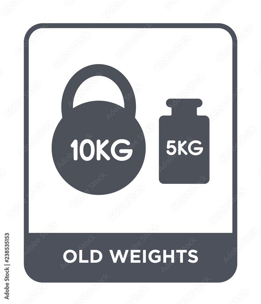 Naklejka premium old weights icon vector