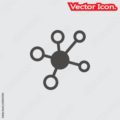 Social network icon isolated sign symbol and flat style for app, web and digital design. Vector illustration.