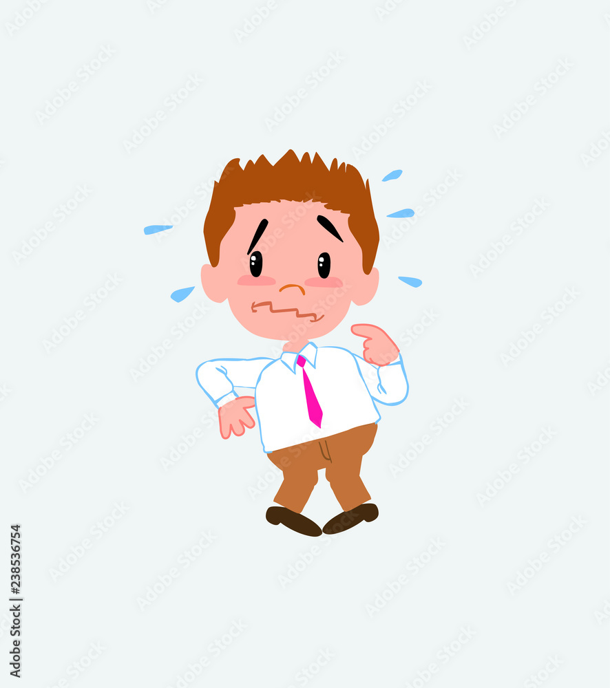 Businessman in casual style, scared. Businessman in casual style, scared.