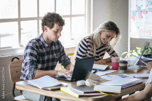 College Students Study Together