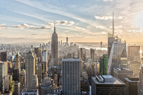 Empire State Building in New York at Sunset