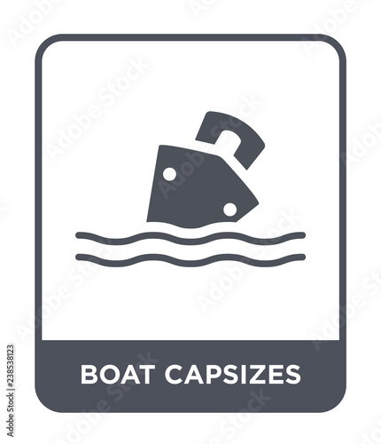 boat capsizes icon vector