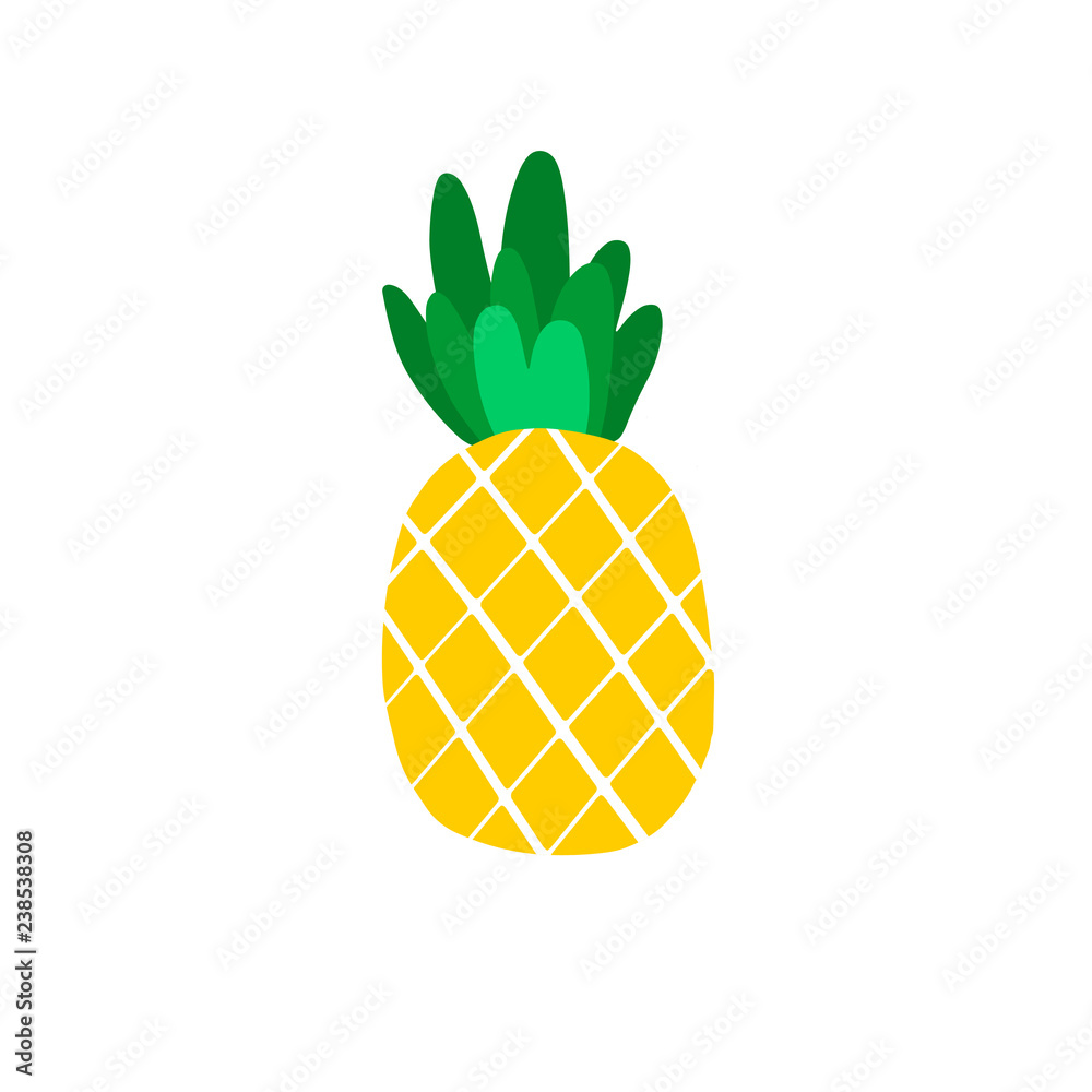 cute pineapple icon symbol vector, illustration cute pineapple icon symbol vector, illustration