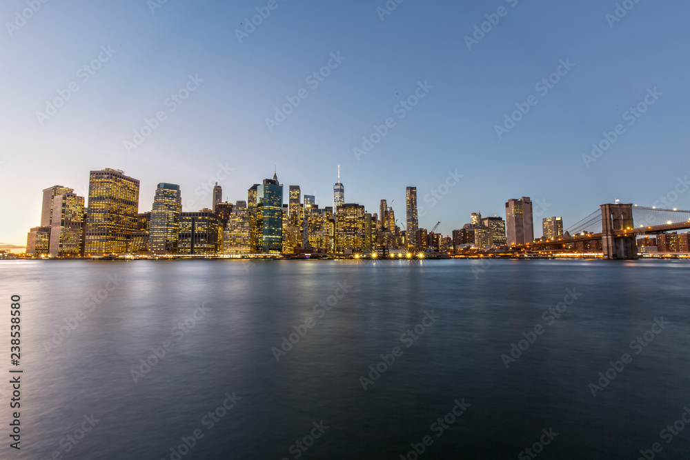 Obraz premium Downtown Manhattan at Sunset