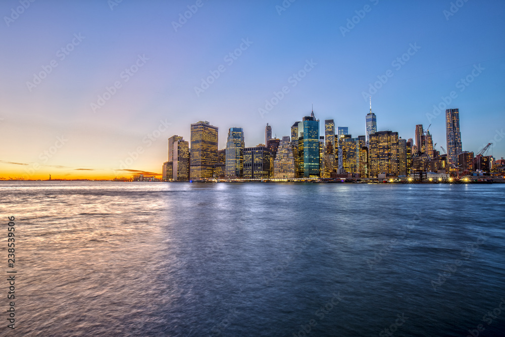 Downtown Manhattan at Sunset