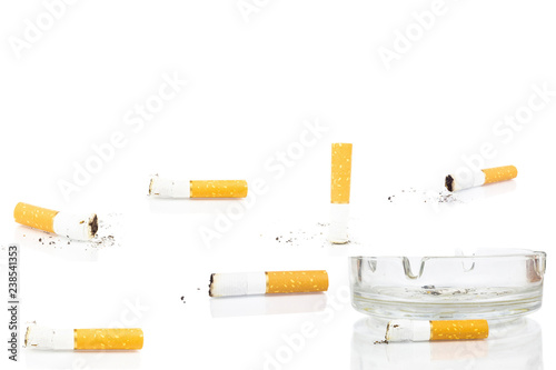 cigarette butt in the ashtray