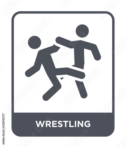 wrestling icon vector