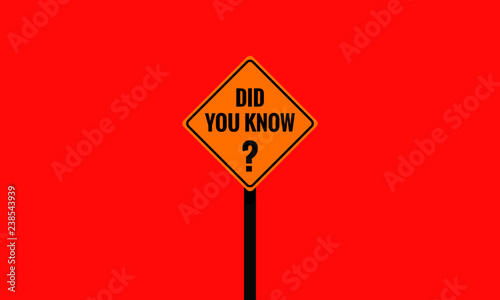 Did you know Road Sign Flat Design 