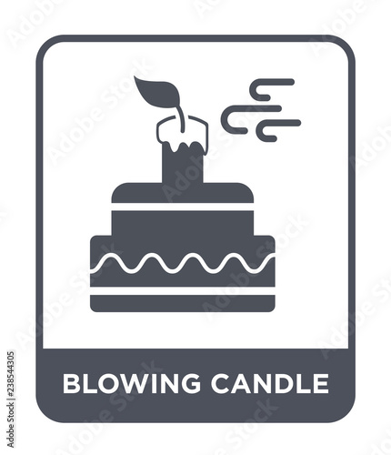 blowing candle icon vector