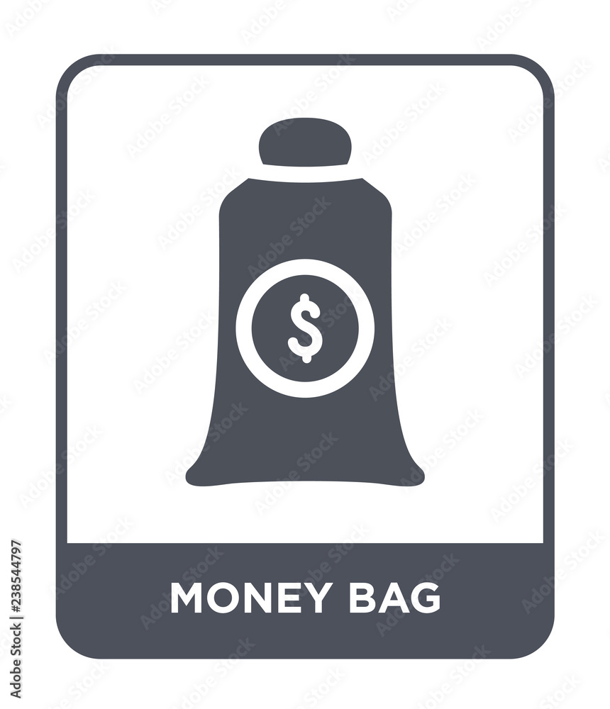 money bag icon vector