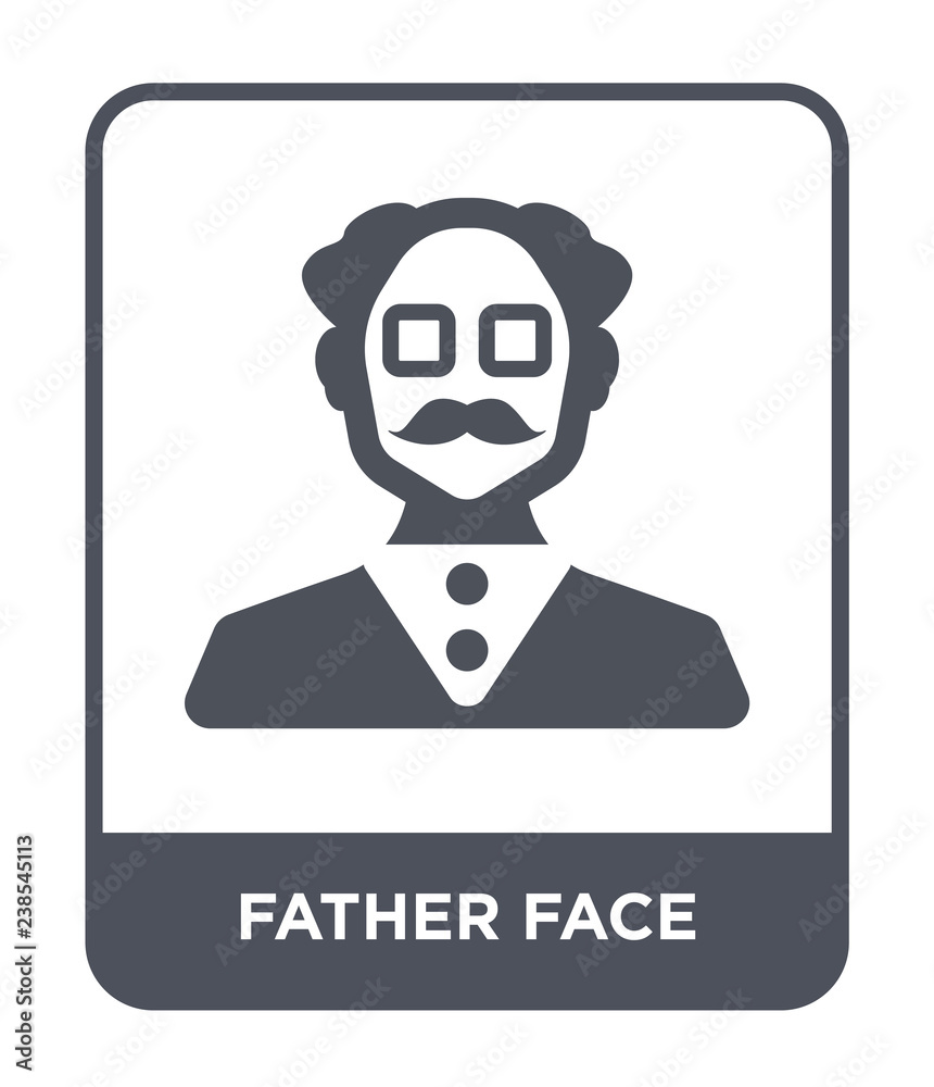 father face icon vector