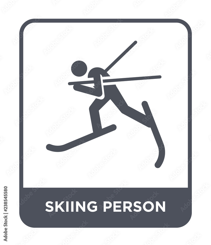 skiing person icon vector skiing person icon vector