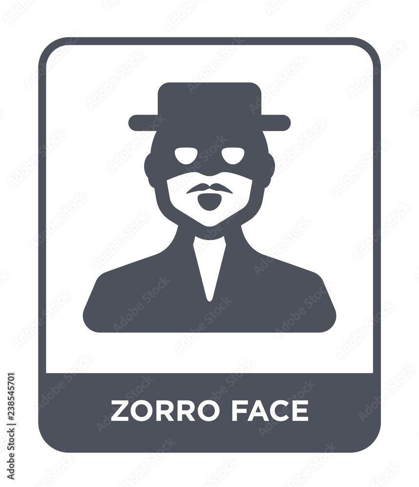 zorro face icon vector