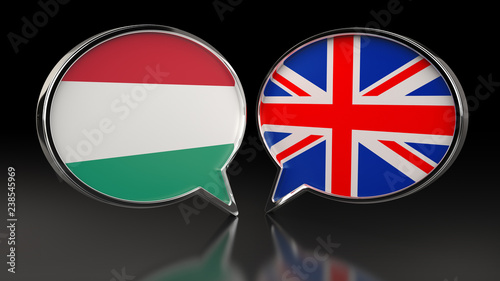 Hungary and United Kingdom flags with Speech Bubbles. 3D illustration Free Download Hungary and United Kingdom flags with Speech Bubbles. 3D illustration - GFXLoad