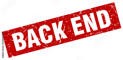 square grunge red back end stamp