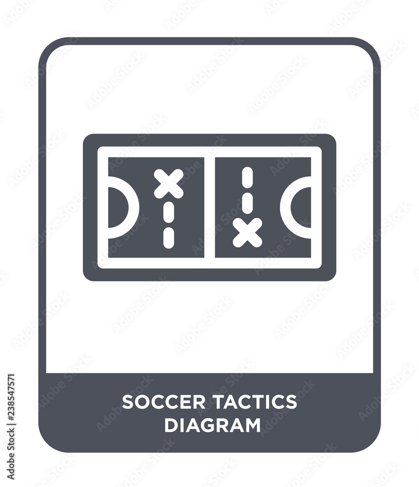 soccer tactics diagram icon vector