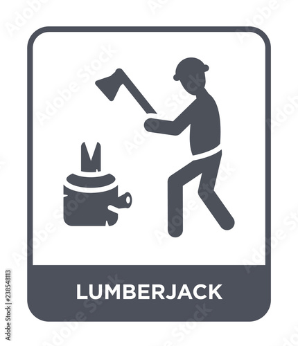 lumberjack icon vector