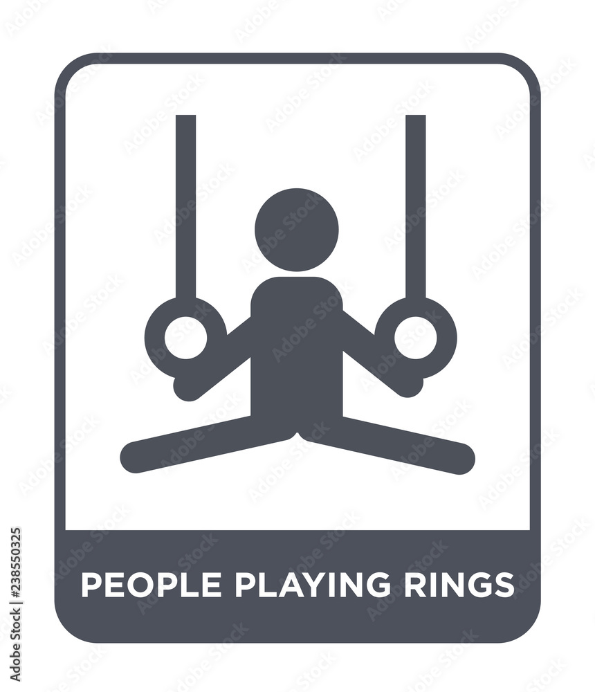 people playing rings icon vector