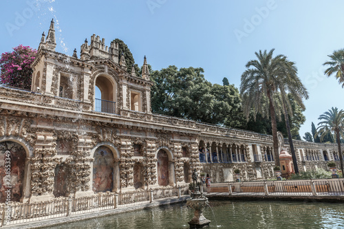 Fountain in Real Alcazar Gardens, Sevilla