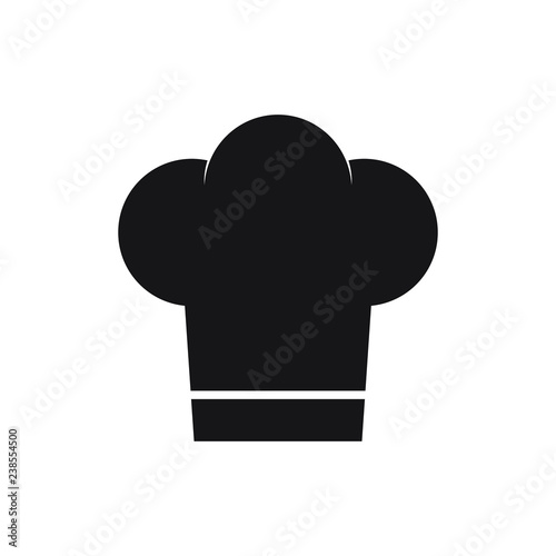 Chef hat icon in flat style. Cooker cap vector illustration on white isolated background. Chef restaurant business concept.