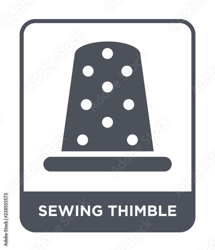sewing thimble icon vector